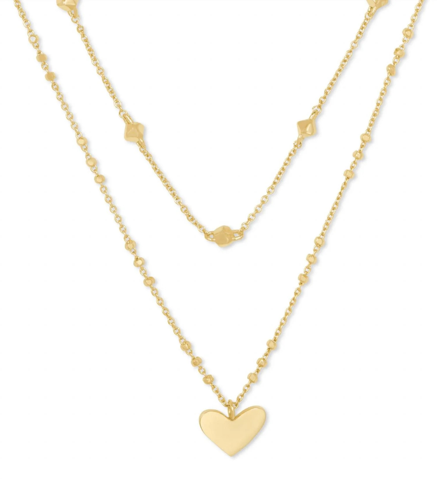 Women's Ari Heart Multi Strand Necklace In Gold Metal | Shop Simon