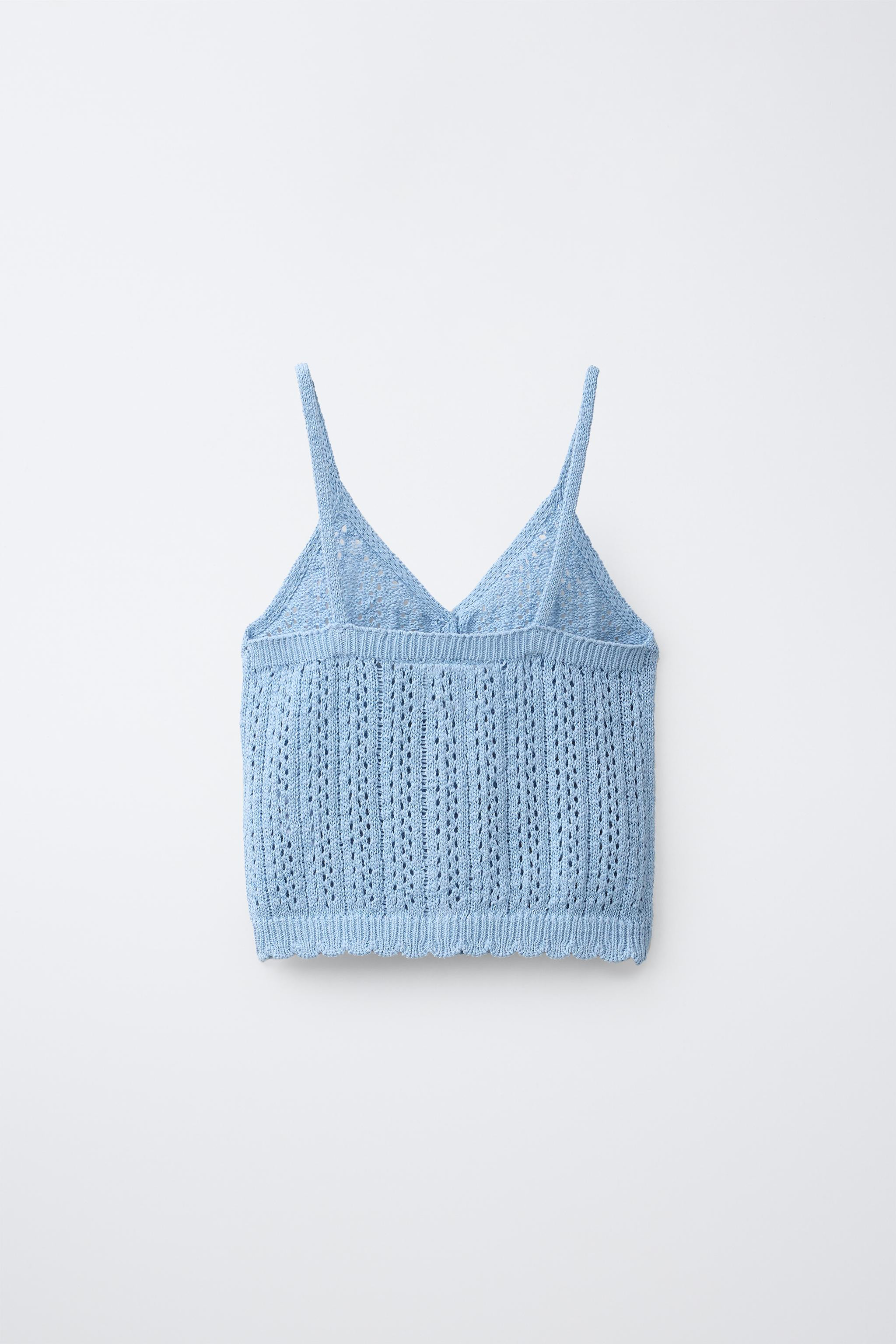 POINTELLE KNIT TOP | Zara UK
