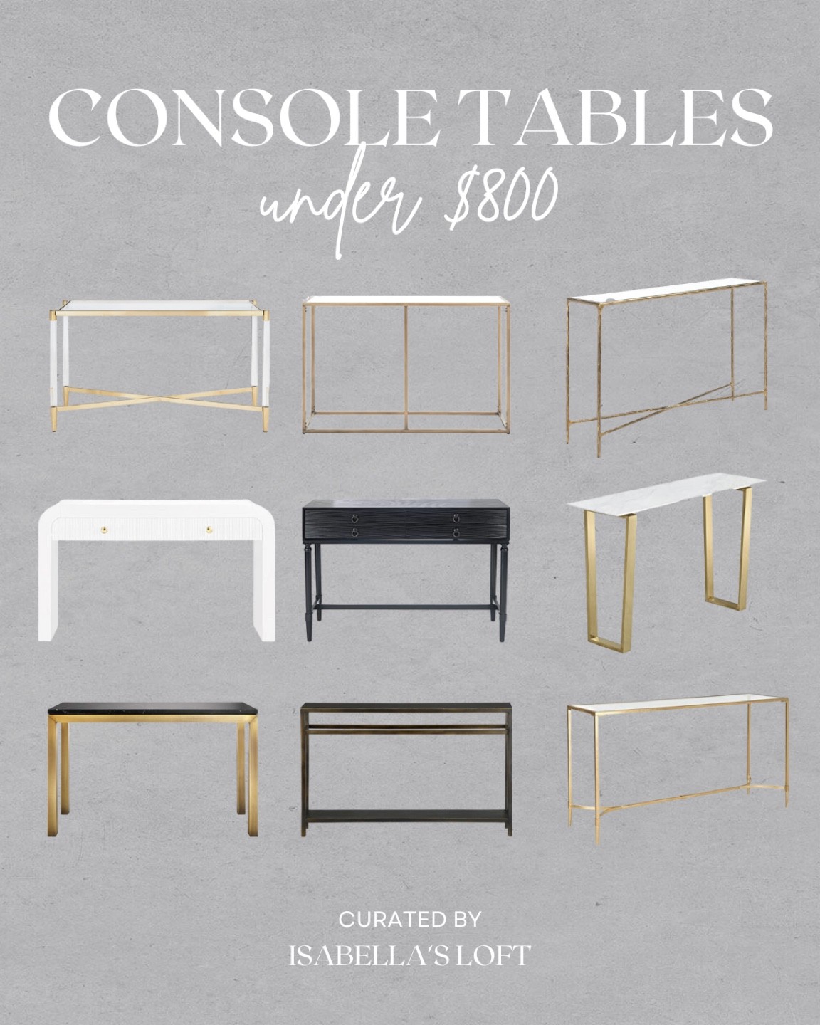 Console Tables Under $800

Media Console, Living Home Furniture, Bedroom Furniture, stand, cane bed, cane furniture, floor mirror, arched mirror, cabinet, home decor, modern decor, mid century modern, kitchen pendant lighting, unique lighting, Console Table, Restoration Hardware Inspired, ceiling lighting, black light, brass decor, black furniture, modern glam, entryway, living room, kitchen, bar stools, throw pillows, wall decor, accent chair, dining room, home decor, rug, coffee table 

#LTKhome #LTKstyletip #LTKsalealert
