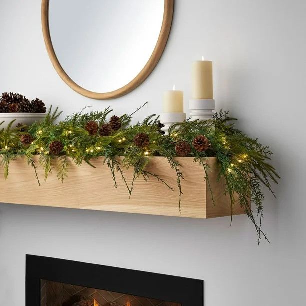 Member's Mark 9' Pre-Lit Cypress Garland with Pinecones | Sam's Club
