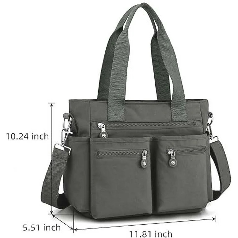 Gocvo Casual Tote Bags with Multiple Pockets, Nylon Large Capacity Crossbody Tote Bag, Working Ba... | Walmart (US)