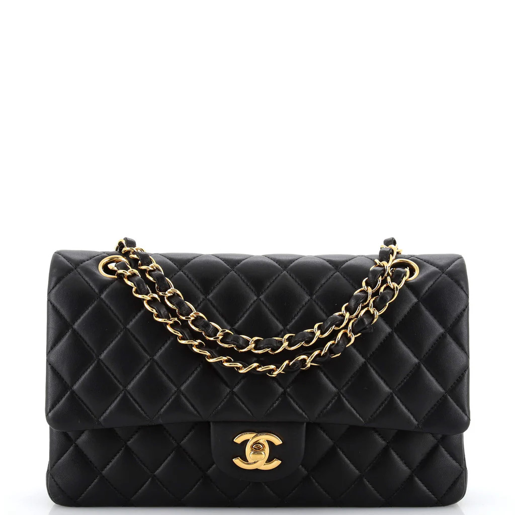 Classic Double Flap Bag Quilted Caviar Medium | Rebag