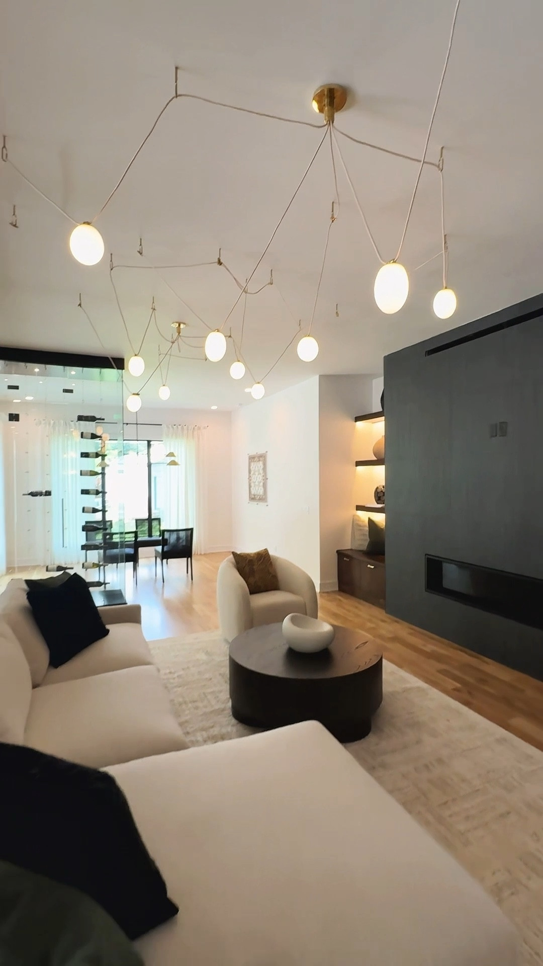 Statement, living room, lighting for our clients gorgeous modern new build. 

#LTKHome