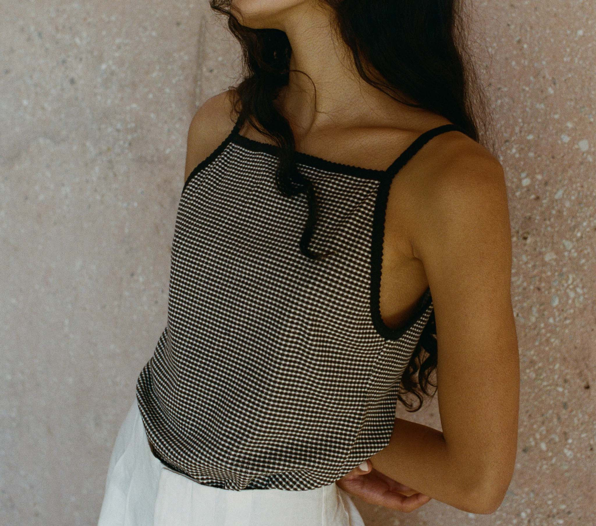 Angie Tank - La Maddalena Gingham | DÔEN | DOEN