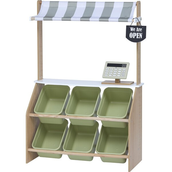Little Helper Market Play Stand Play Kitchen , Olive Green | Maisonette