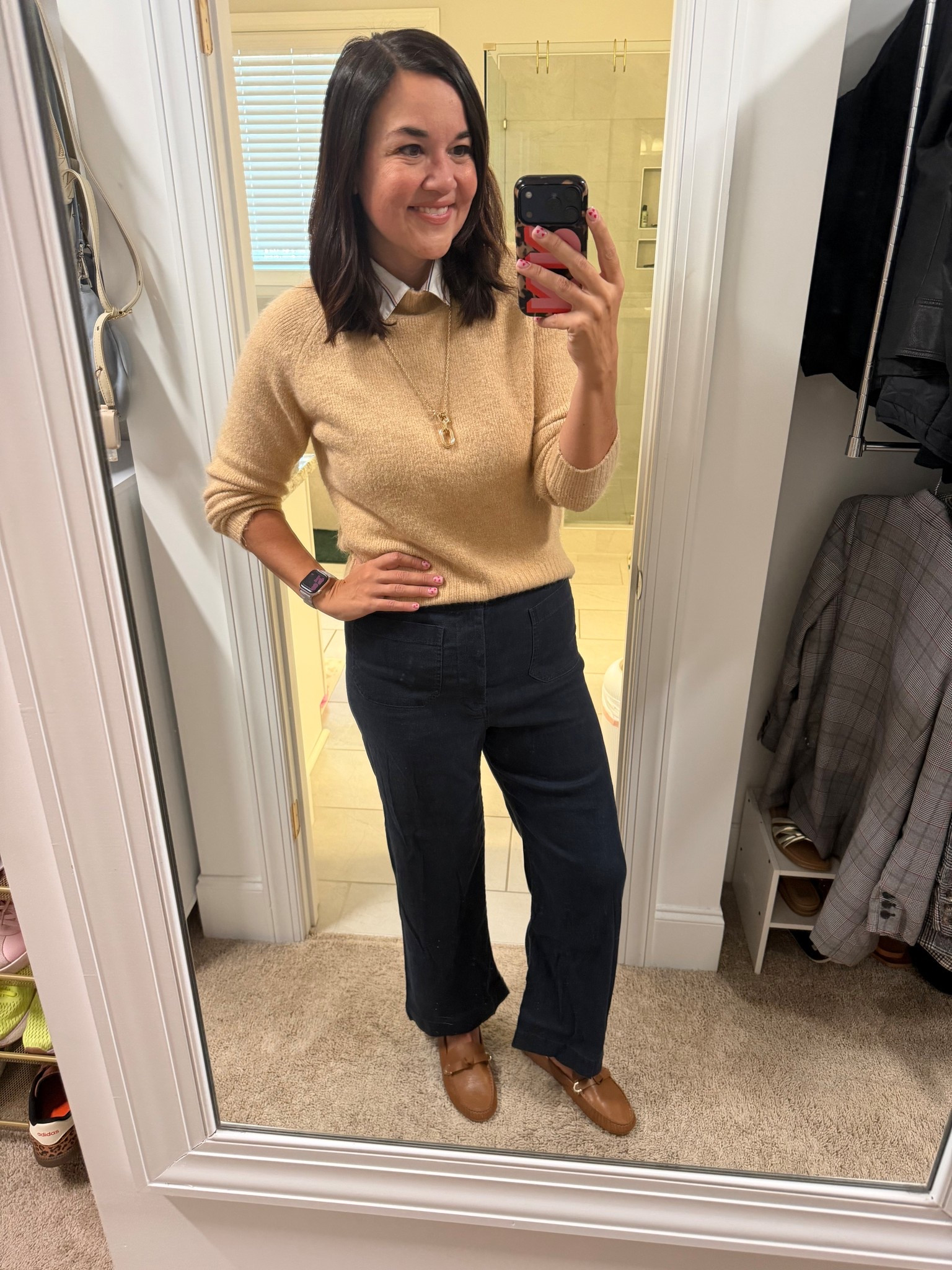 My goal for 2026 is to actually wear all the items from my closet that I keep telling myself I’ll wear “someday” - love these Colette pants from Anthro, Visgoss sweater and Andree striped top! 

#LTKmomlife #LTKootd #LTKOver40