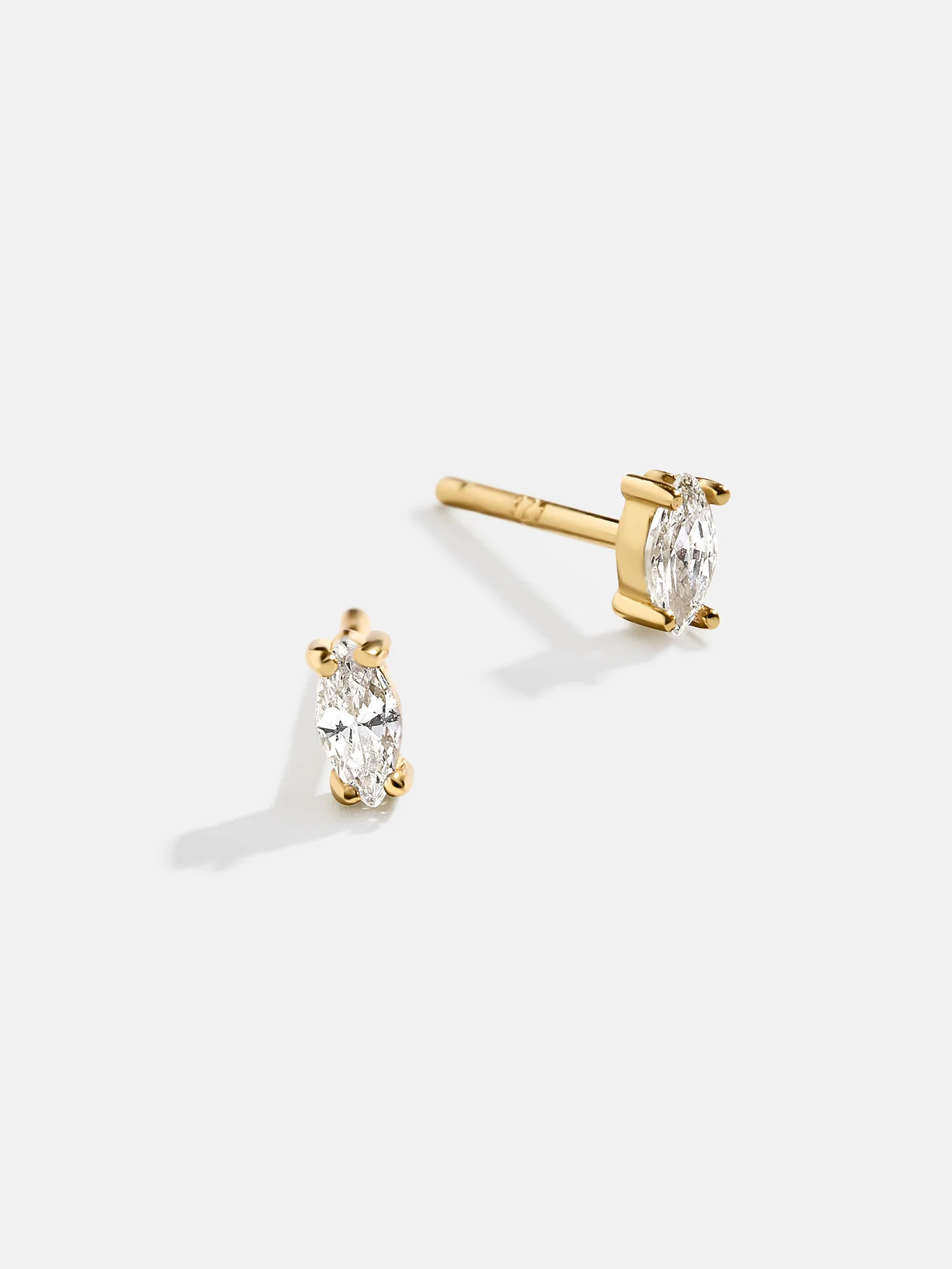 Luna 18K Gold Kids' Earrings - Gold/Pavé | BaubleBar