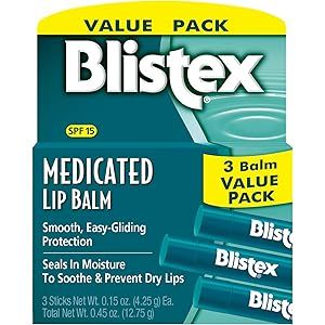 Blistex Medicated Lip Balm, 0.15 Ounce (Pack of 3) | Amazon (US)
