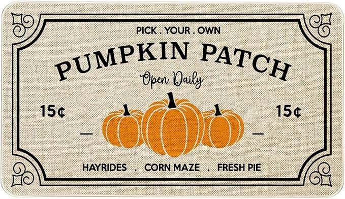 Mloabuc Fall Decor Door Mat 17x30 Inch Farmhouse Pumpkin Autumn Decorate Seasonal Thanksgiving Pu... | Amazon (US)
