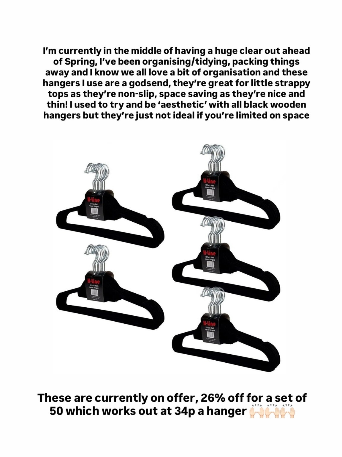 Space saving hangers on offer 