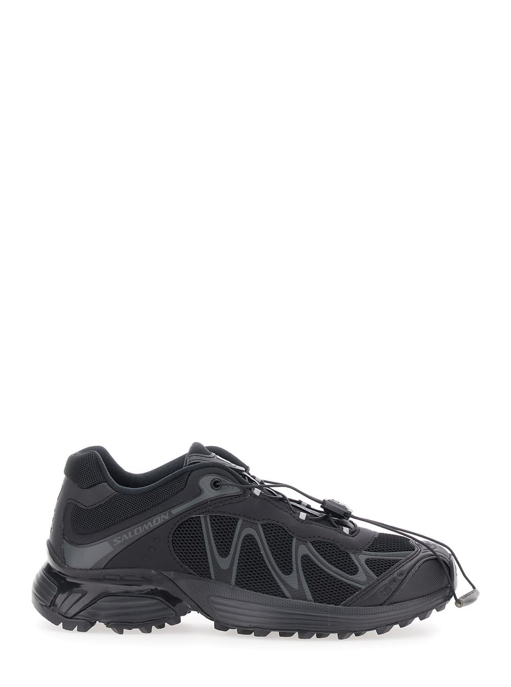 Salomon xt-whisper Black Sneakers With Printed Logo On The Side And Drawstring Closure In Fabric Unisex | Italist.com US