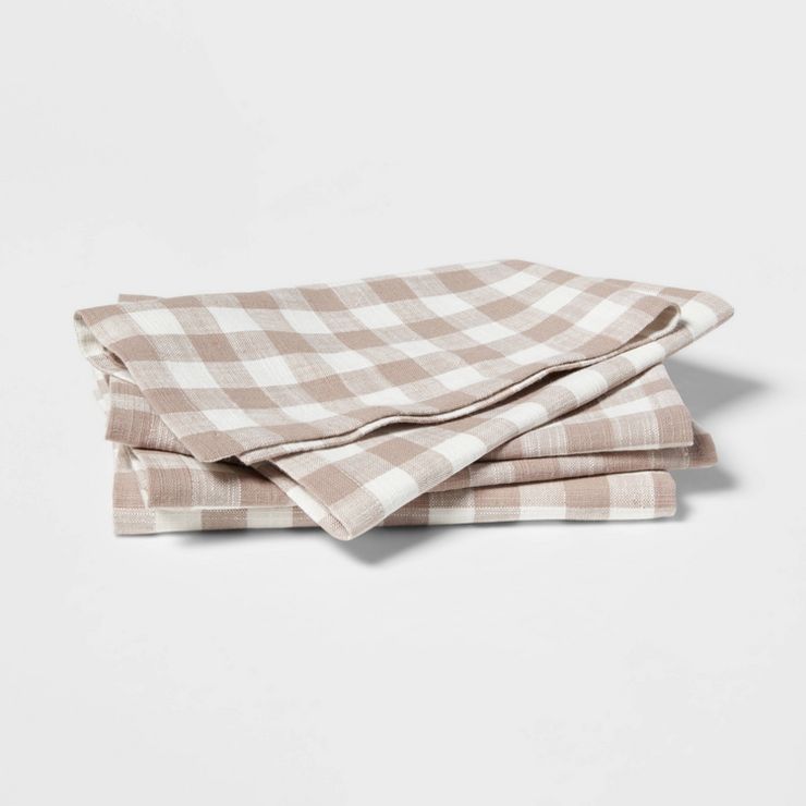 4pk Cotton Gingham Napkins - Threshold™ | Target