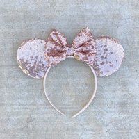 Rose Gold Mickey Sequin Ears | Etsy (US)