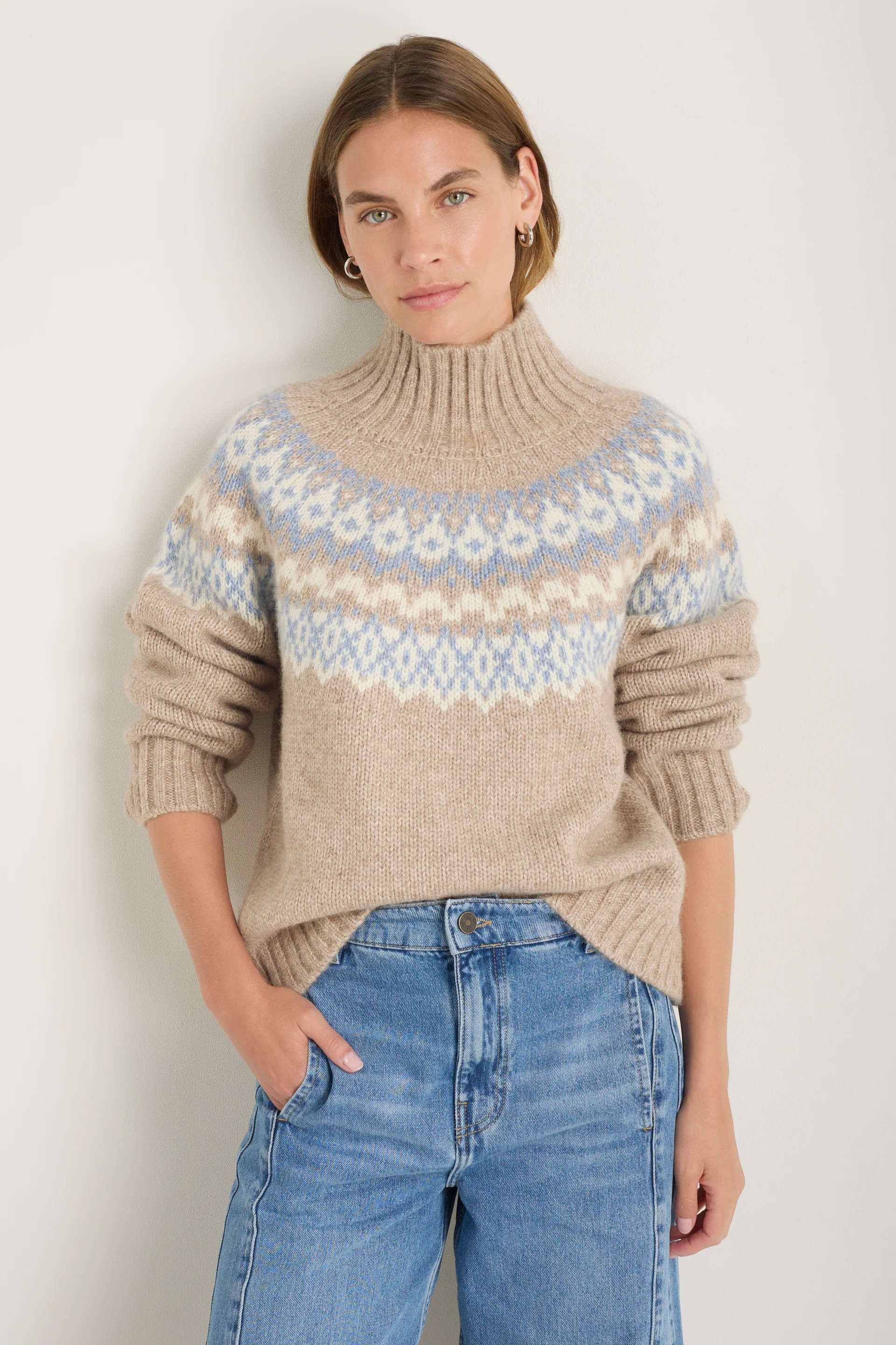 Florence Fairisle Jumper - Oat | WYSE London