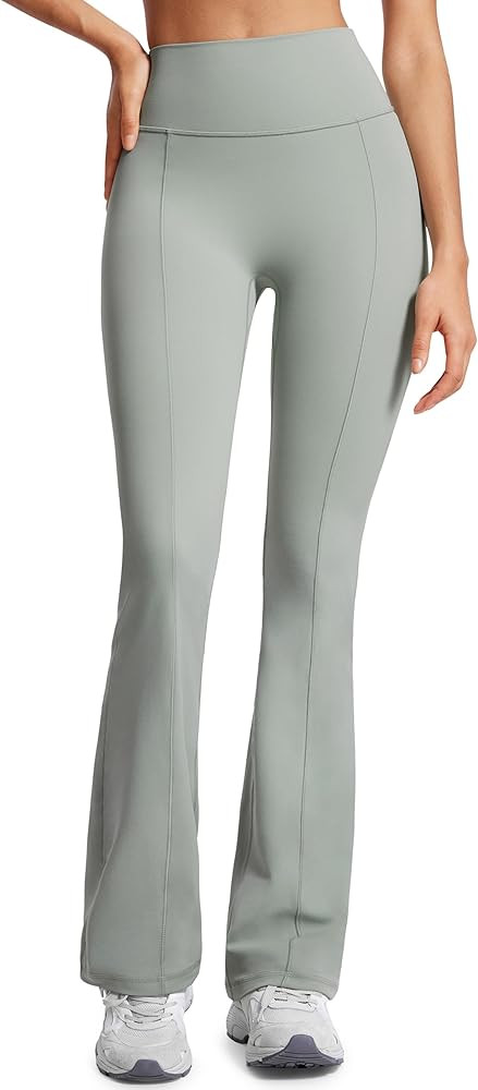 High Waist Mini Flared Leggings for Women 31" Bootcut Tummy Control Casual Lounge Yoga Pants | Amazon (US)