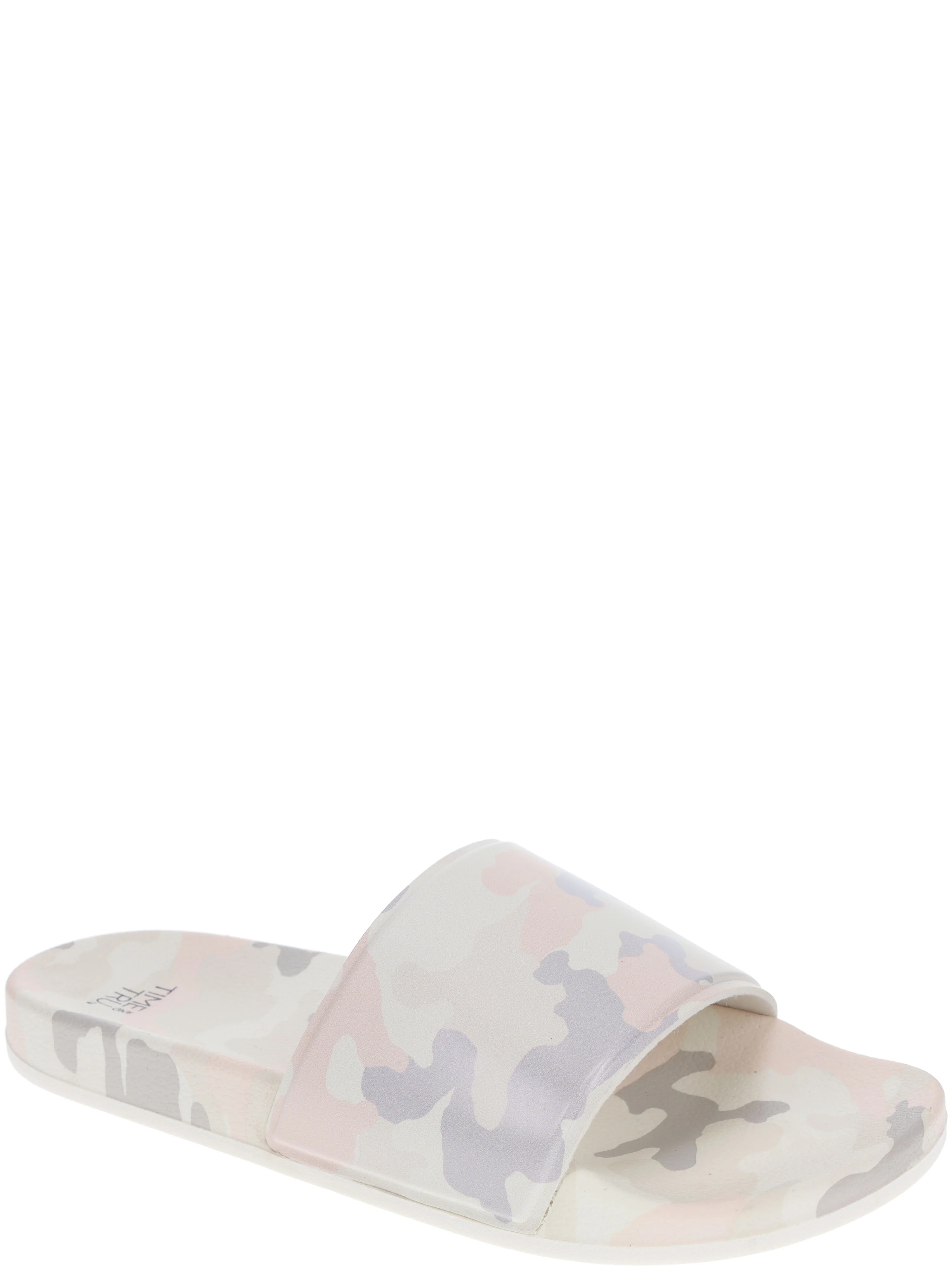 Time and Tru Womens Pool Slides Camo, Sizes 7-11 | Walmart (US)