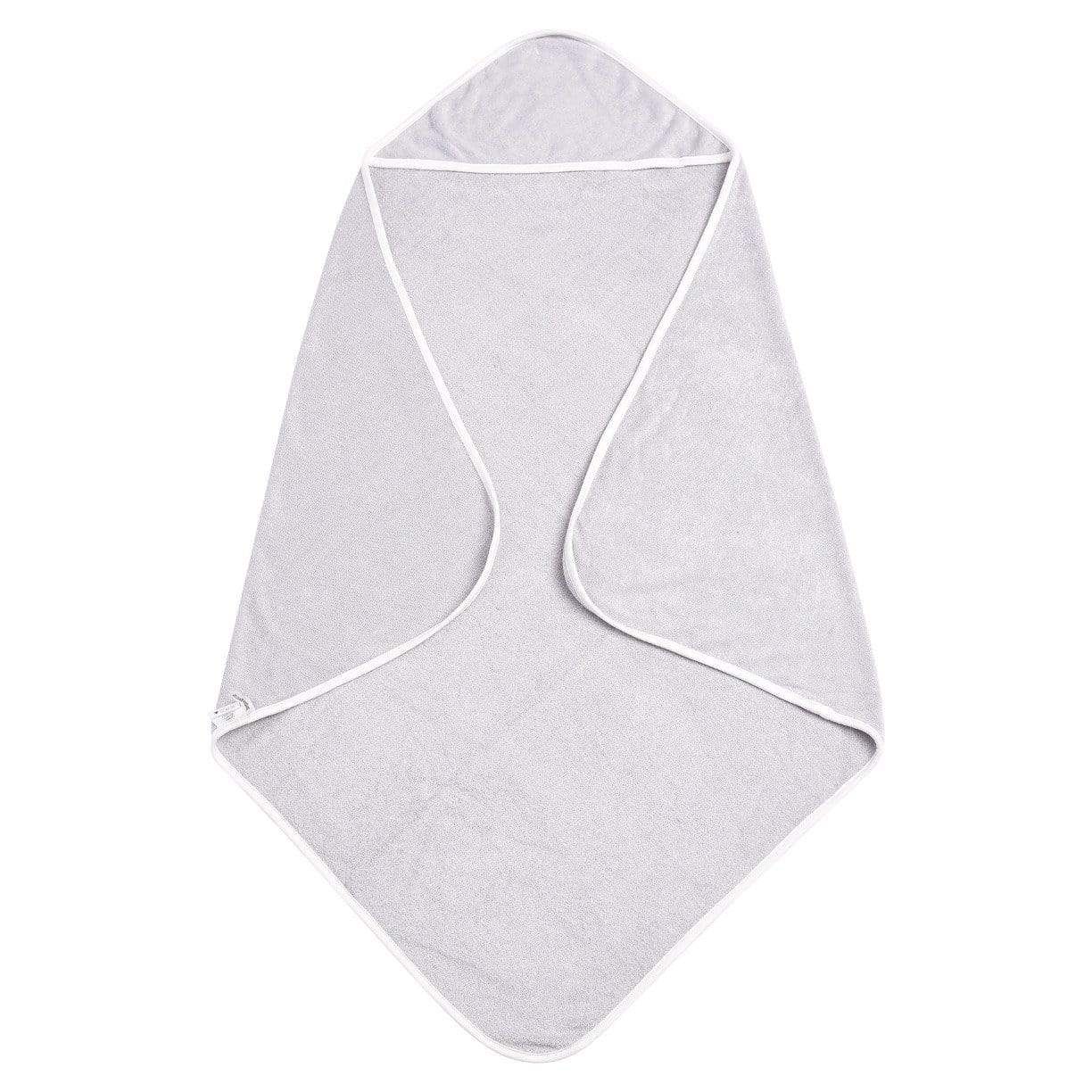 Hooded Bath Towel in Storm with Cloud Trim | Kyte BABY