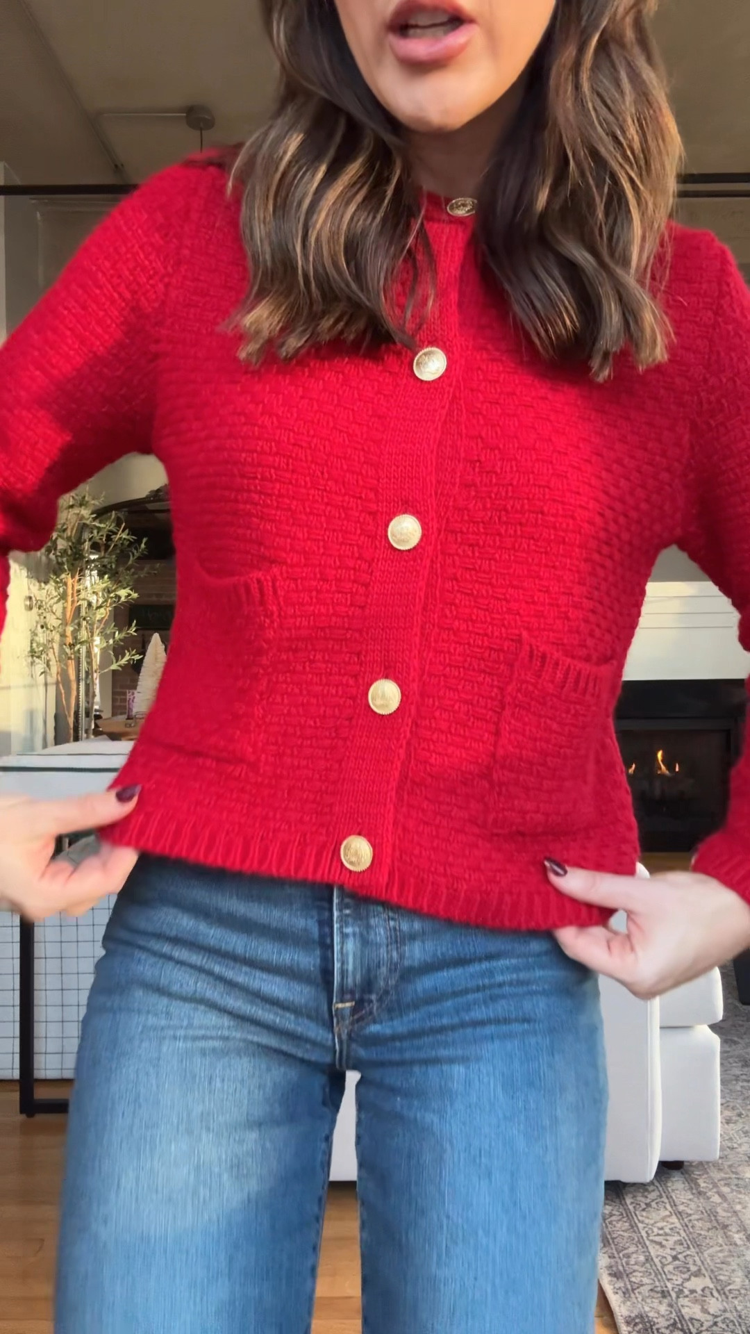 Can’t believe this cutie sweater is just $49! Looks like Abercrombie. Great quality and would be fun for the office. I sized up! I suggest sizing up in the Levi’s if in between sizes (have stretch) 

#LTKCyberWeek #LTKSaleAlert #LTKHoliday