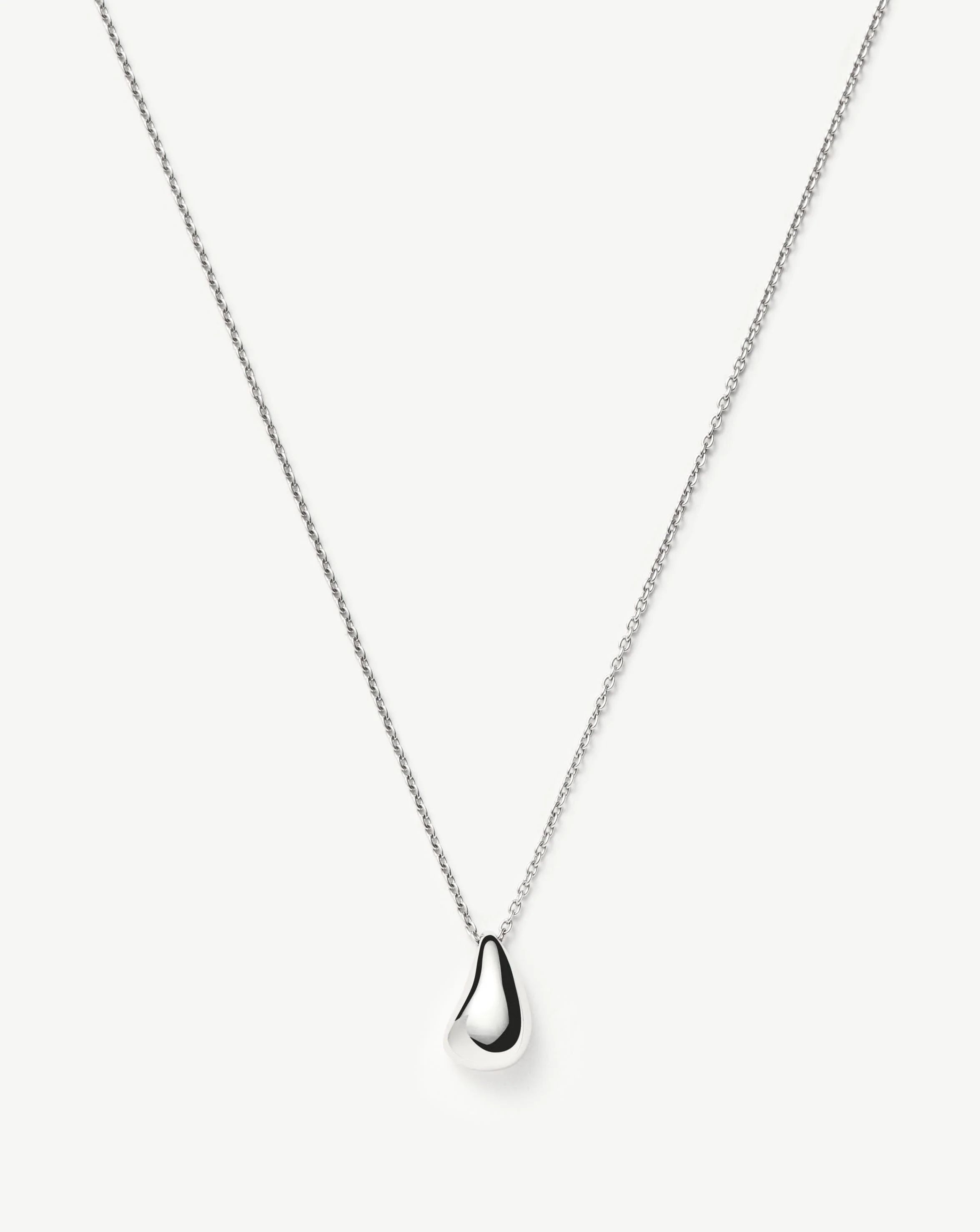 Savi Sculptural Droplet Pendant Necklace | Sterling Silver | MIssoma UK
