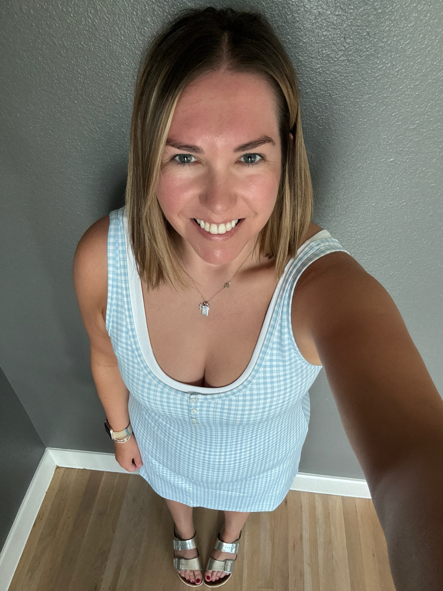 Another hot day, another exercise dress. I love how they feel more elevated than workout gear but just as comfortable. The print on this dress is so fun and I love the double layered look to add a bit more interest. Paired it with Birkenstocks and no makeup for a very casual Tuesday.

#LTKSeasonal #LTKootd #LTKMidsize