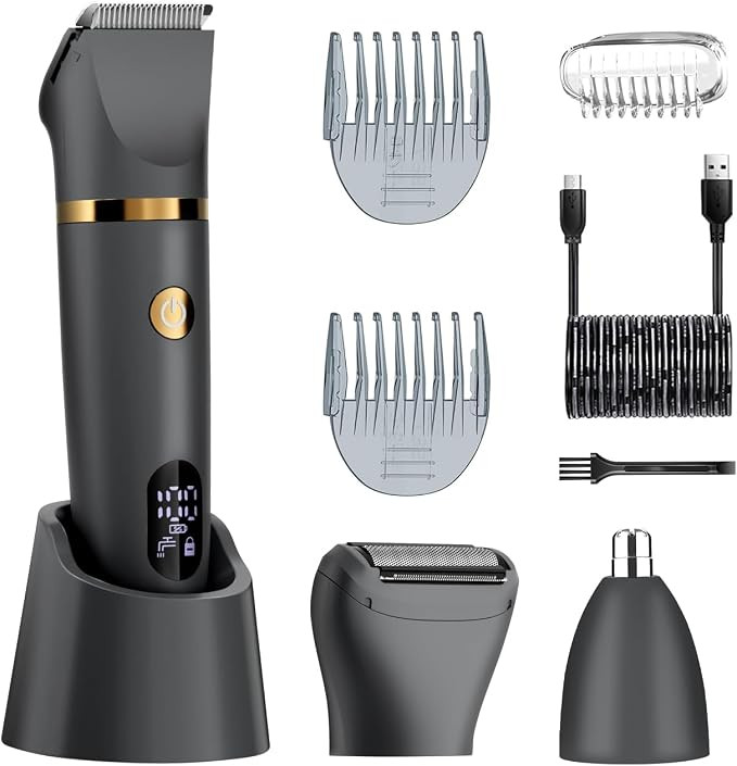 Ball Shaver for Men, 3-in-1 Multifunction Body Hair Trimmer & Pubic Shaver with Titanium Blades (... | Amazon (US)