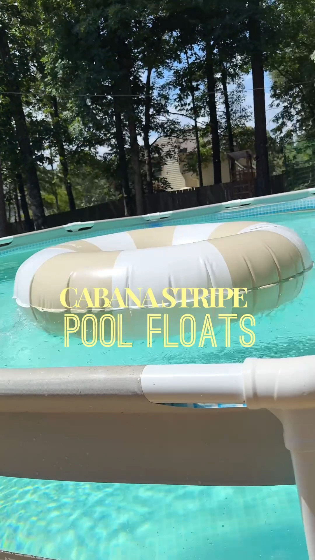 Cabana stripe pool floats 
Large 48” diameter 
Cup holder 
I have the tan stripe

#LTKSeasonal #LTKKids #LTKdayinmylife