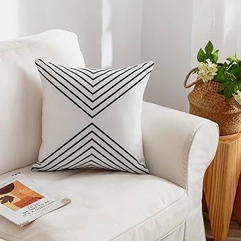 Outdoor Throw Pillow Covers Decorative for Patio Furniture Geometric Farmhouse Cushion Cases 18 x... | Amazon (US)