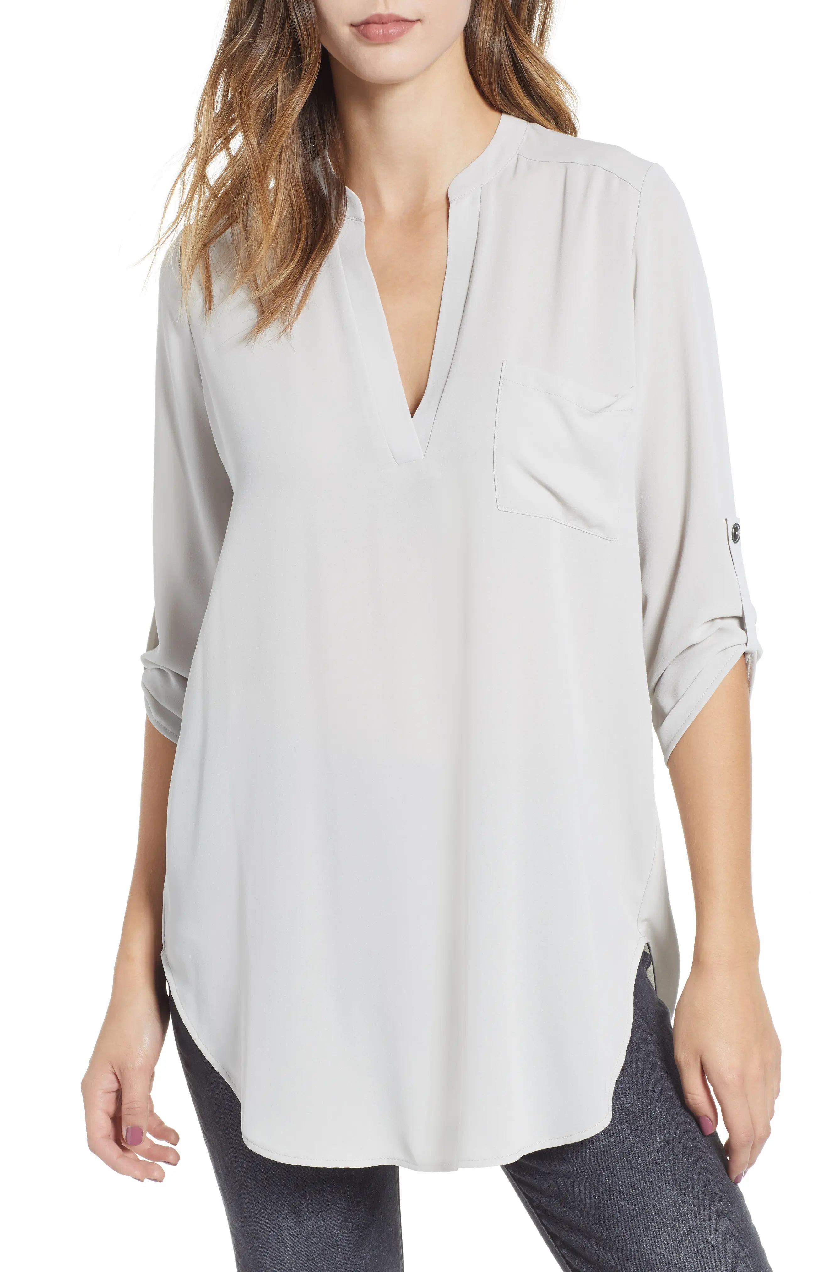 Perfect Roll Tab Sleeve Tunic | Nordstrom