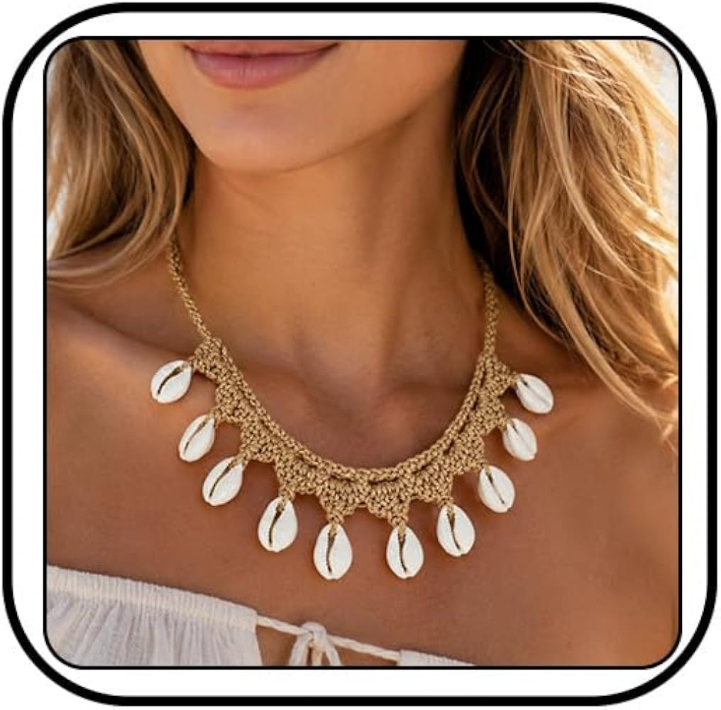 Cowrie Shell Necklaces for Women Dainty Seashell Cowrie Boho Choker Statement Shell Conch Necklac... | Amazon (US)