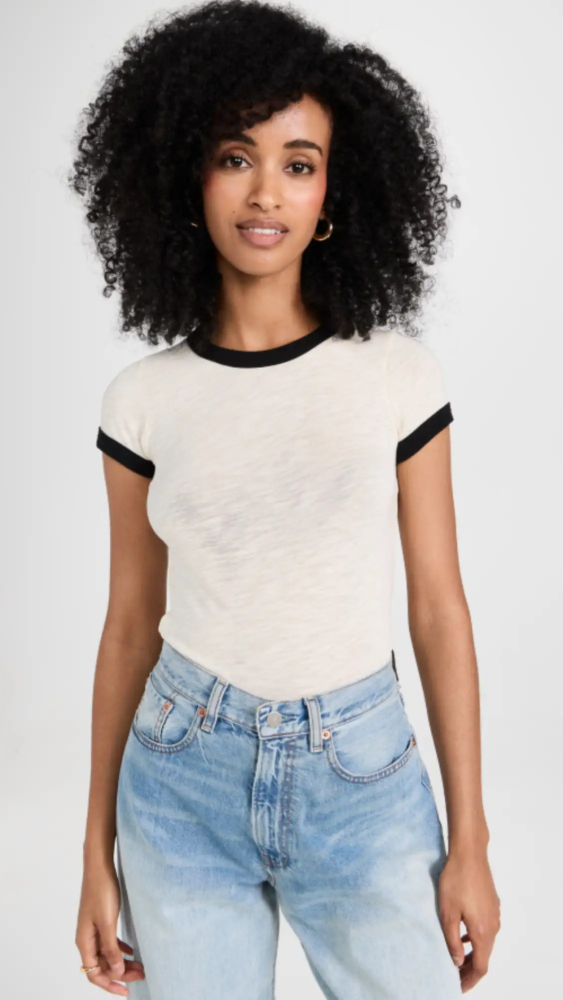 NSF Bodhi Crop Fitted Ringer Tee | Shopbop | Shopbop