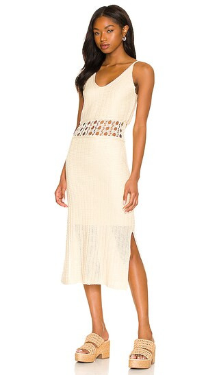 Olivia Crochet Dress in Natural | Revolve Clothing (Global)