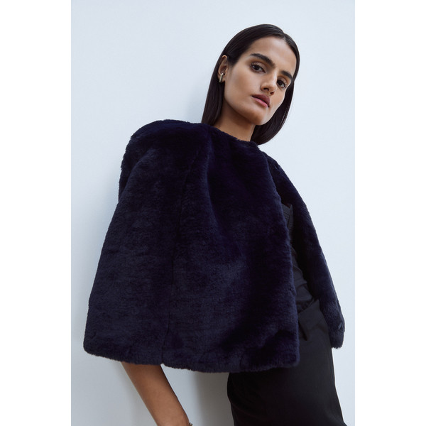 CABALO FAUX-FUR CAPE | goop