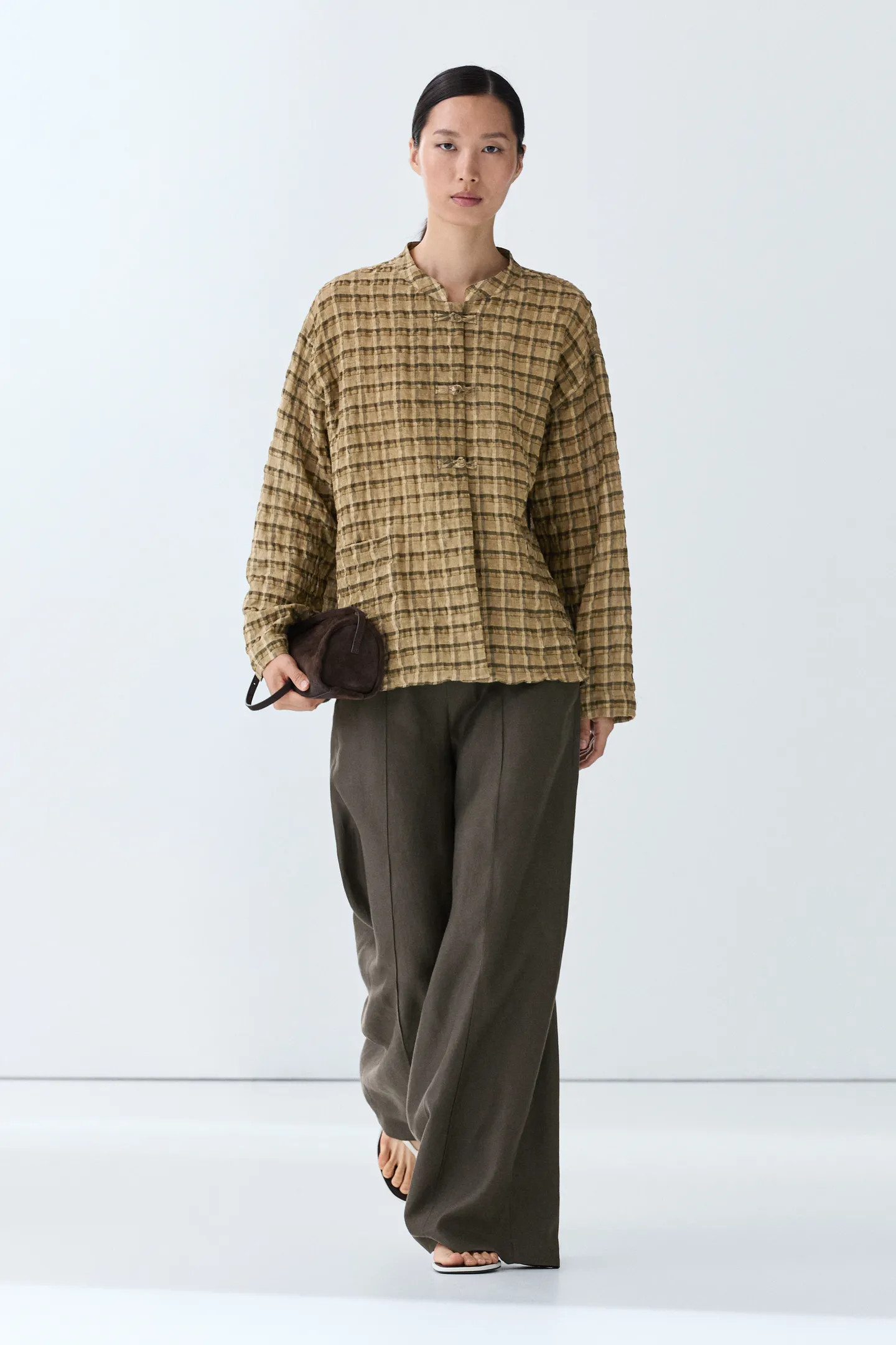 Camicia morbida a quadri | Massimo Dutti IT