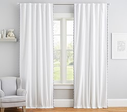 Soothing Sleep Noise Reducing Blackout Curtain, 84 Inches, White | Pottery Barn Kids