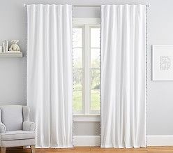 Soothing Sleep Noise Reducing Blackout Curtain, 84 Inches, White | Pottery Barn Kids