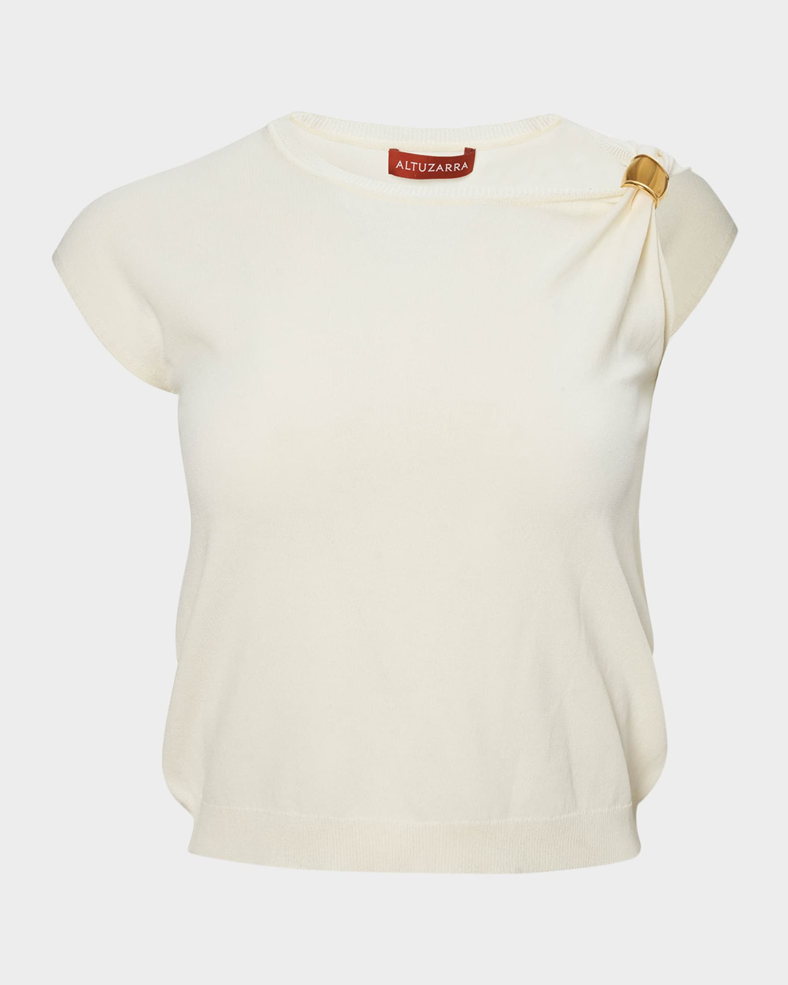 Rinaldi Gathered Ring Knit Top | Neiman Marcus