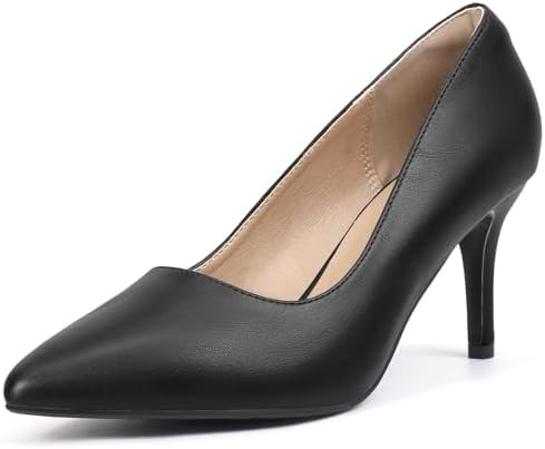 IDIFU High Closed Toe Heels Women's Pumps Pointed Stiletto Dress Shoes | Amazon (US)