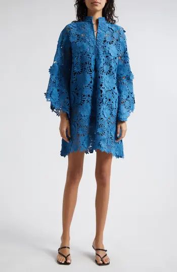 3D Floral Lace Cover-Up Mini Caftan | Nordstrom