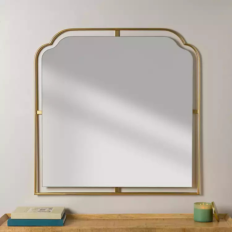 Avery Gold Scalloped Corner Arch Wall Mirror | Kirklands Home | Kirklands