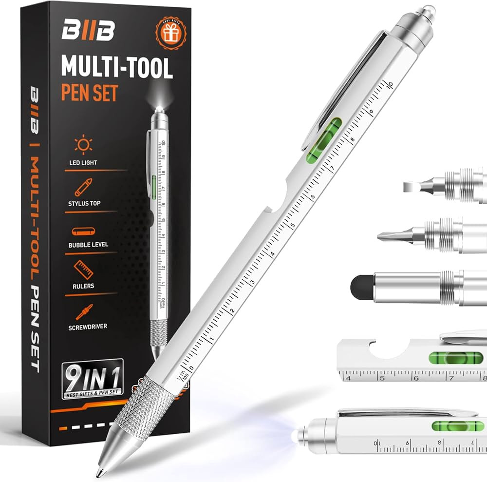 BIIB Stocking Stuffers for Adults Men, Gifts for Men 9 in 1 Multitool Pen, Stocking Stuffers for ... | Amazon (US)