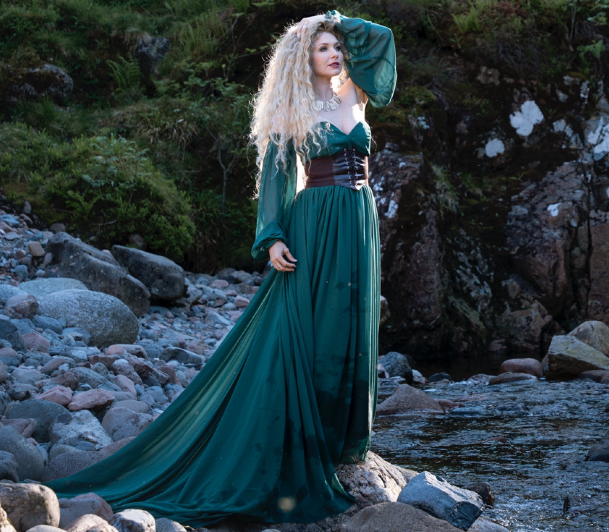 This gown was custom made. But  I was inspired to find daily green gowns to wear and continue the magic. All are ethereal and fairy-like. The dark green chiffon of this gown flowed, so we wanted to be sure every daily-wear gown also had flow. 

#LTKwedding #LTKparties #LTKbeauty
