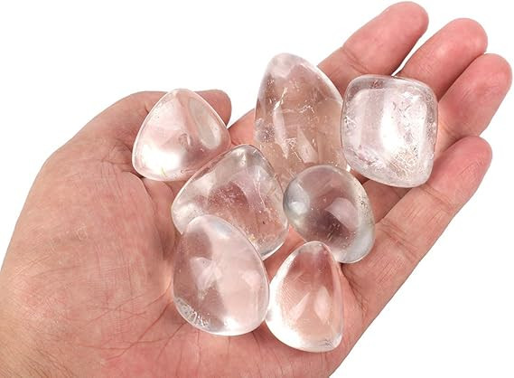 ZenQ 1/2 lb Tumbled Clear Quartz Stones for Wicca, Reiki, and Energy Crystal Healing, Natural Cle... | Amazon (US)