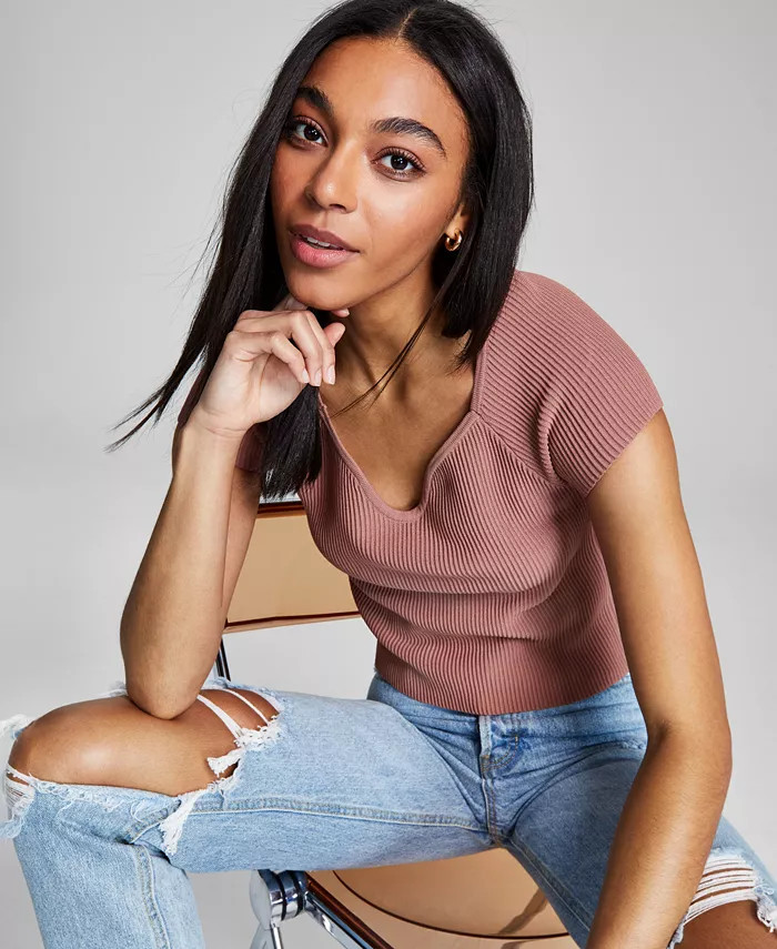 And Now This Women's Ottoman Sweetheart Top - Macy's | Macys (US)