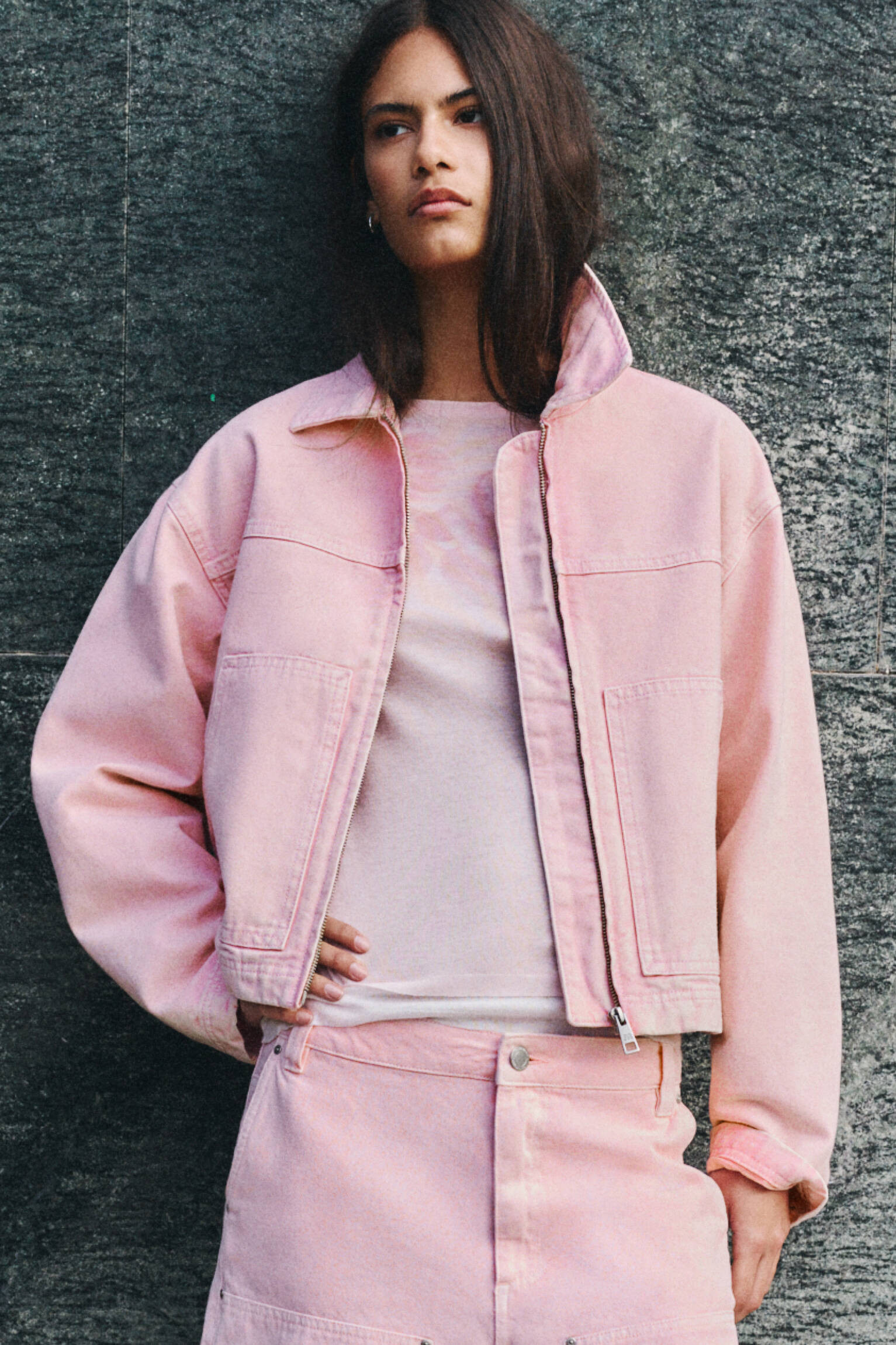 Pink utility jacket - Pull&Bear United Kingdom | PULL and BEAR UK
