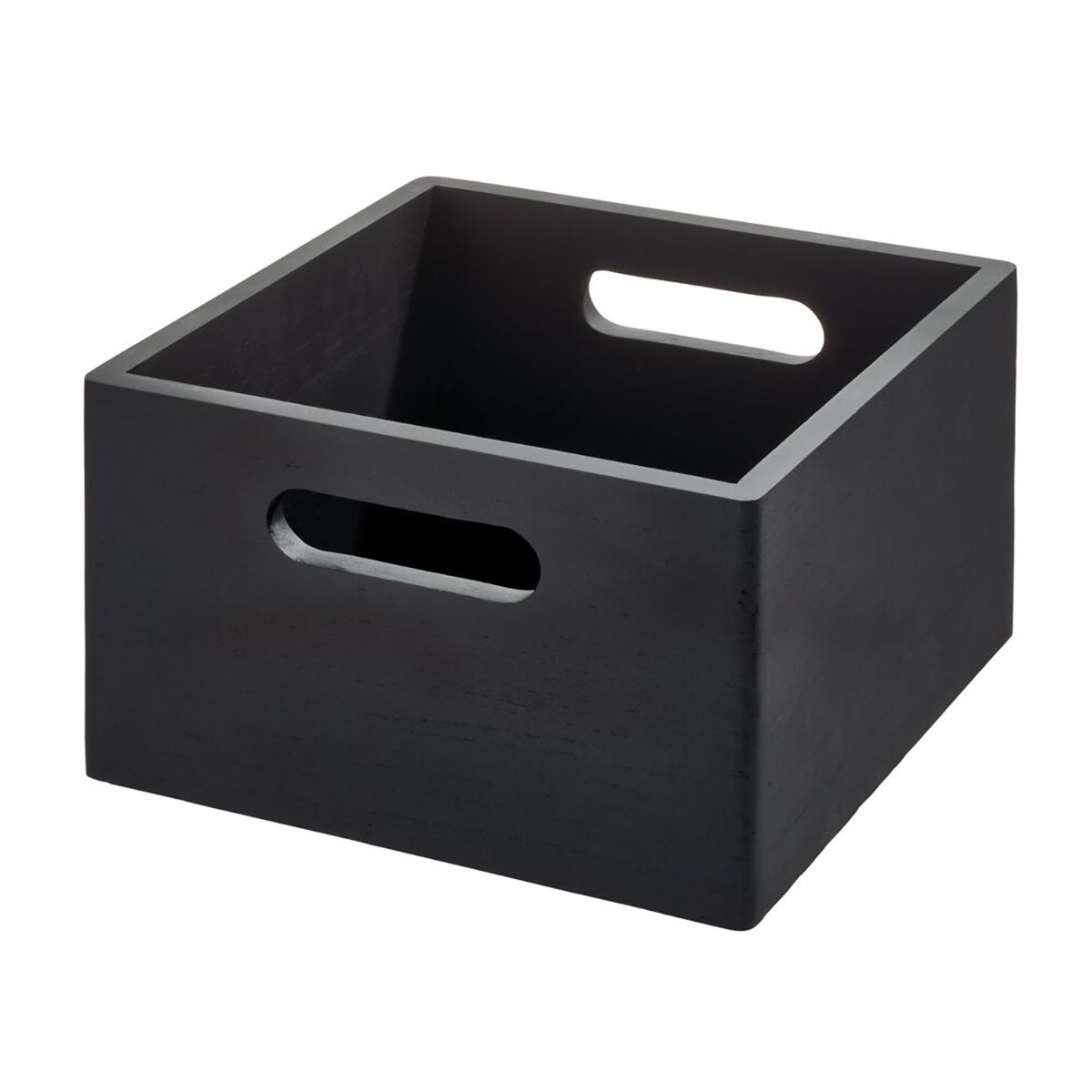 THE HOME EDIT Wooden All-Purpose Bin Onyx | The Container Store