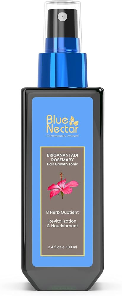 Blue Nectar Hair Growth Serum with Rosemary Oil for Hair Growth | Ayurvedic Hair Tonic Spray (8 H... | Amazon (US)