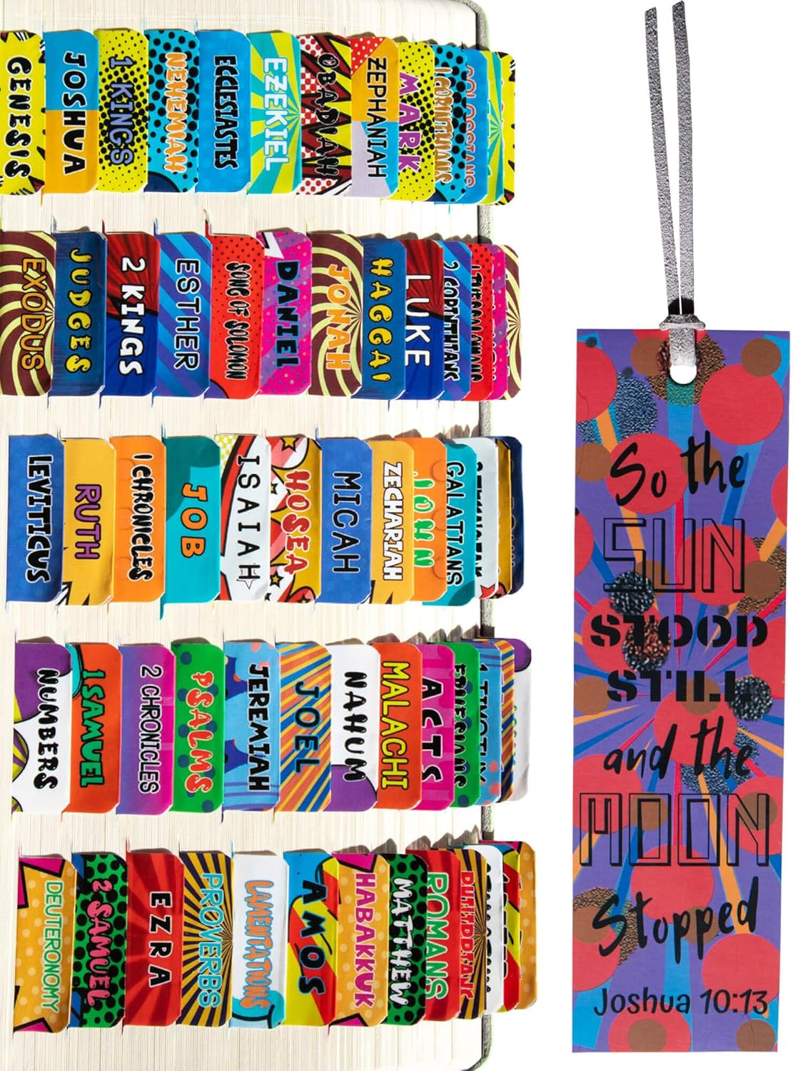 Comic Theme Laminated Bible Tabs (Large Print, Easy to Read), Personalized Bible Journaling Suppl... | Amazon (US)