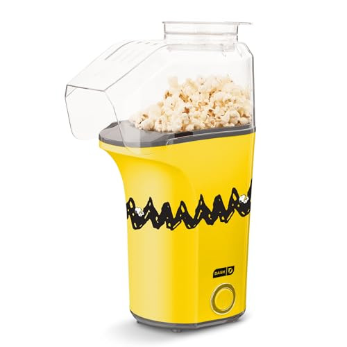Peanuts DASH Fresh Pop Popcorn Maker - Oil-Free, Air Popcorn Popper - With Measuring Cup & Recipe Guide - Perfect for Movie Nights - 16 Cups | Amazon (US)