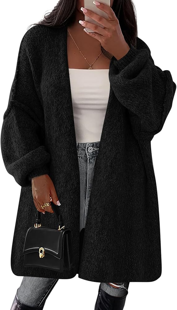 PRETTYGARDEN Long Cardigan Sweaters for Women Trendy Fall 2025 Oversized Knit Sweater Jacket Coat... | Amazon (US)
