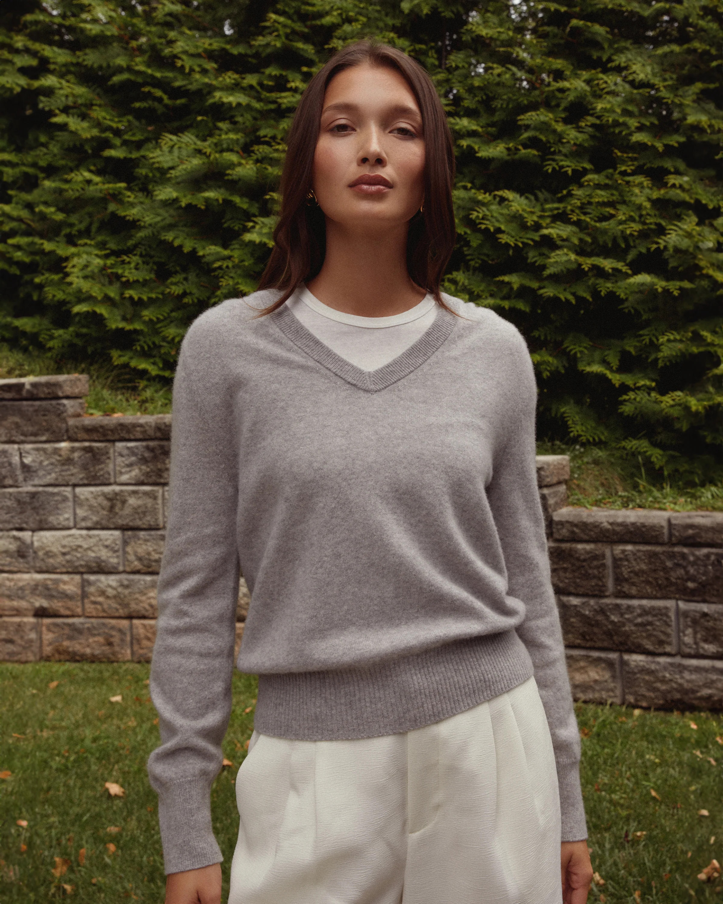 Capi Cashmere Sweater - LIGHT GREY / L | Few Moda